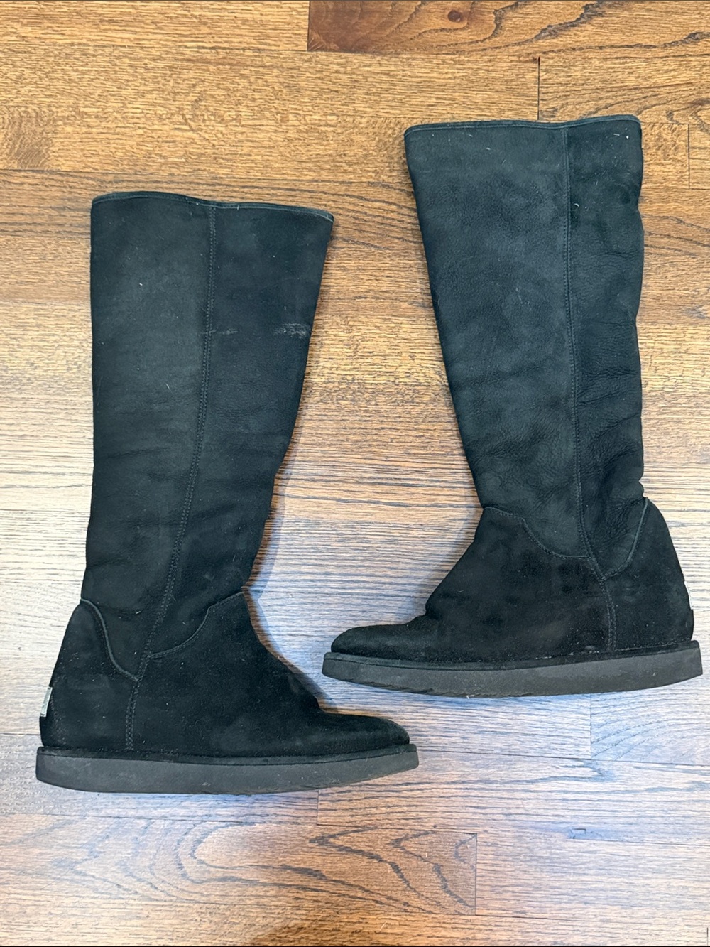 UGG Collection Black Suede Tall Boots
